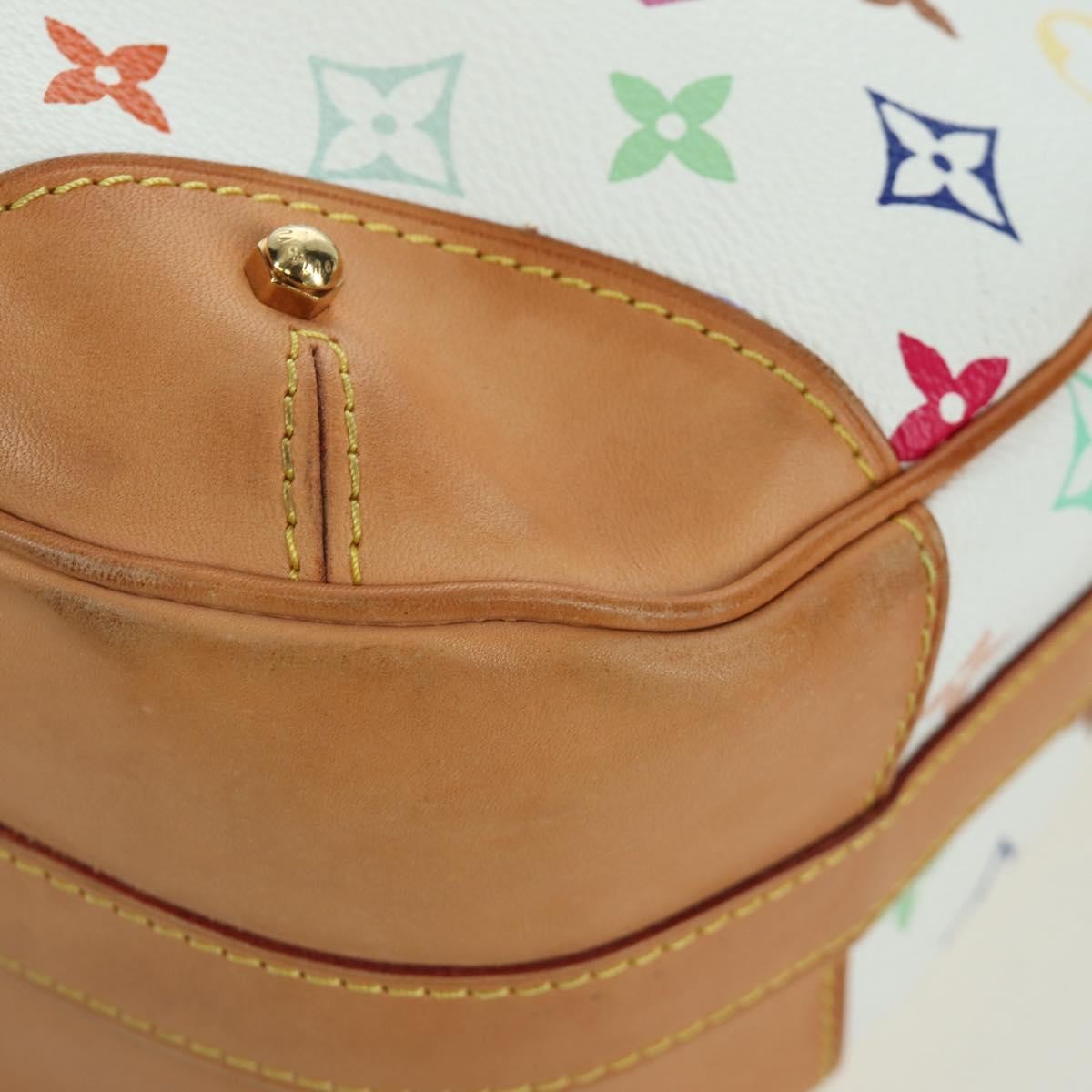 Louis Vuitton Greta Handbag Monogram Multicolor, White, Canvas, Shoulder Bag