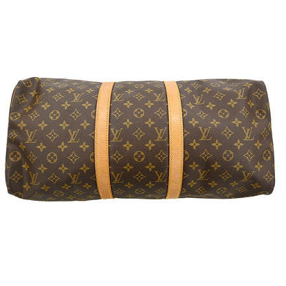 Louis Vuitton Keepall Bag Monogram Canvas, BROWN, CANVAS, Travel bag