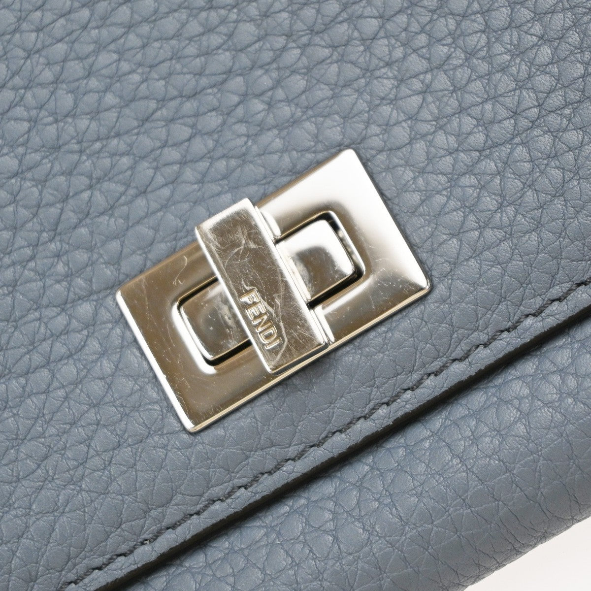 Fendi Peekaboo Wallet Leather, Blue, Leather, Wallet