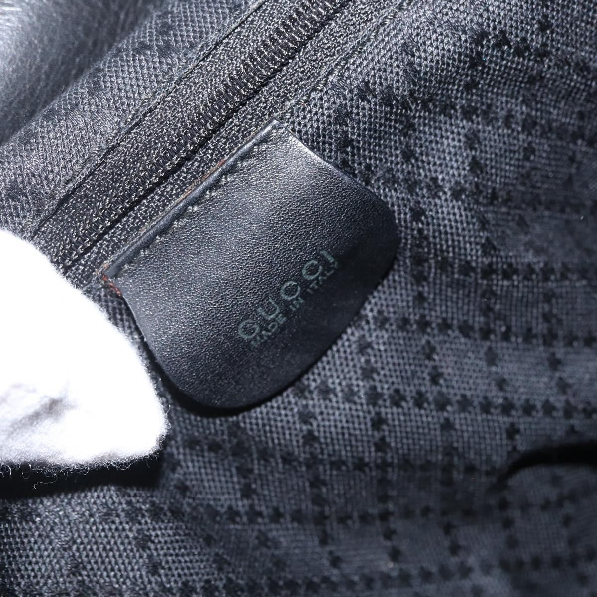 Gucci Vintage Bamboo Backpack Leather, BLACK, LEATHER, Backpack