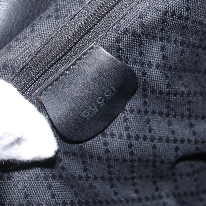 Gucci Vintage Bamboo Backpack Leather, BLACK, LEATHER, Backpack