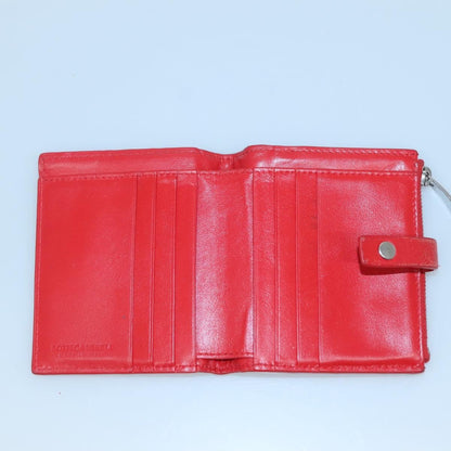 Bottega Veneta Bifold Coin Pocket Card Holder Intrecciato Nappa, RED, LEATHER, Wallets