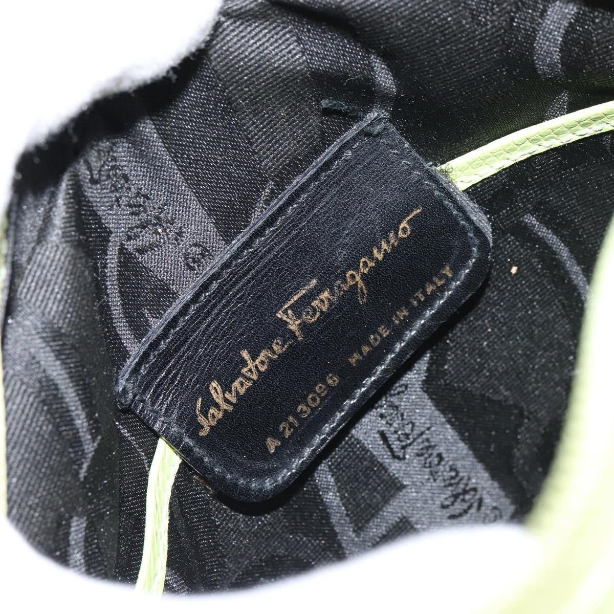 Salvatore Ferragamo Vala Shoulder Bag Leather, GREEN, LEATHER, Shoulder bag