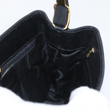 Salvatore Ferragamo Vala Handbag Canvas, BLACK, CANVAS, Handbag