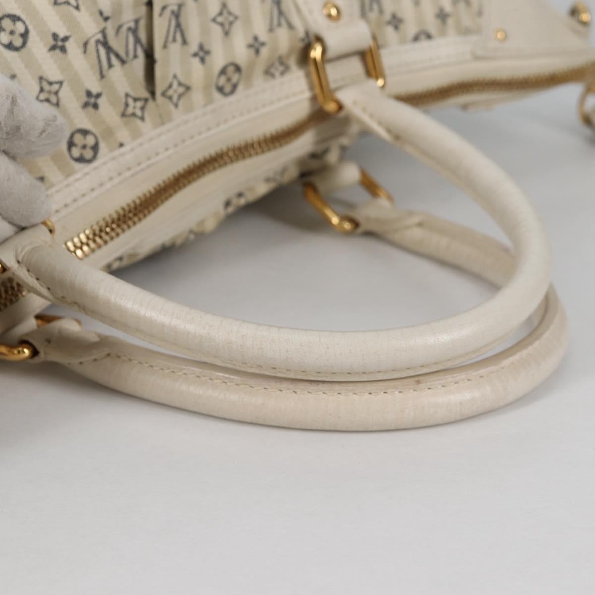 Louis Vuitton Marina Handbag Mini Lin Croisette, BEIGE, CANVAS, Handbag