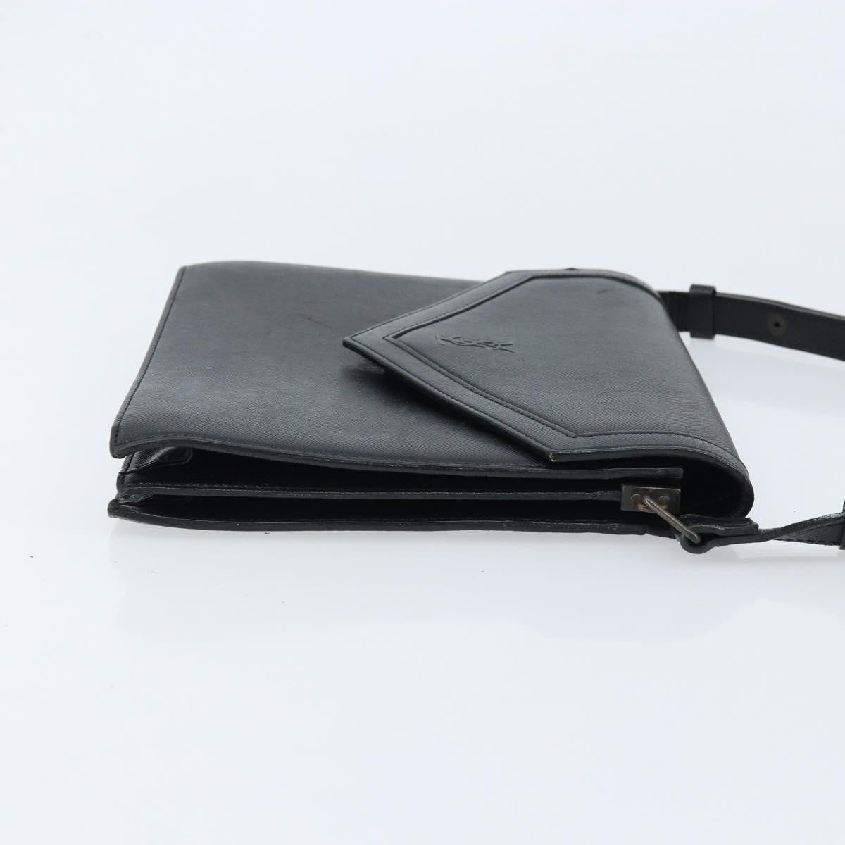 Saint Laurent Vintage Handbag Leather, BLACK, LEATHER, Handbag