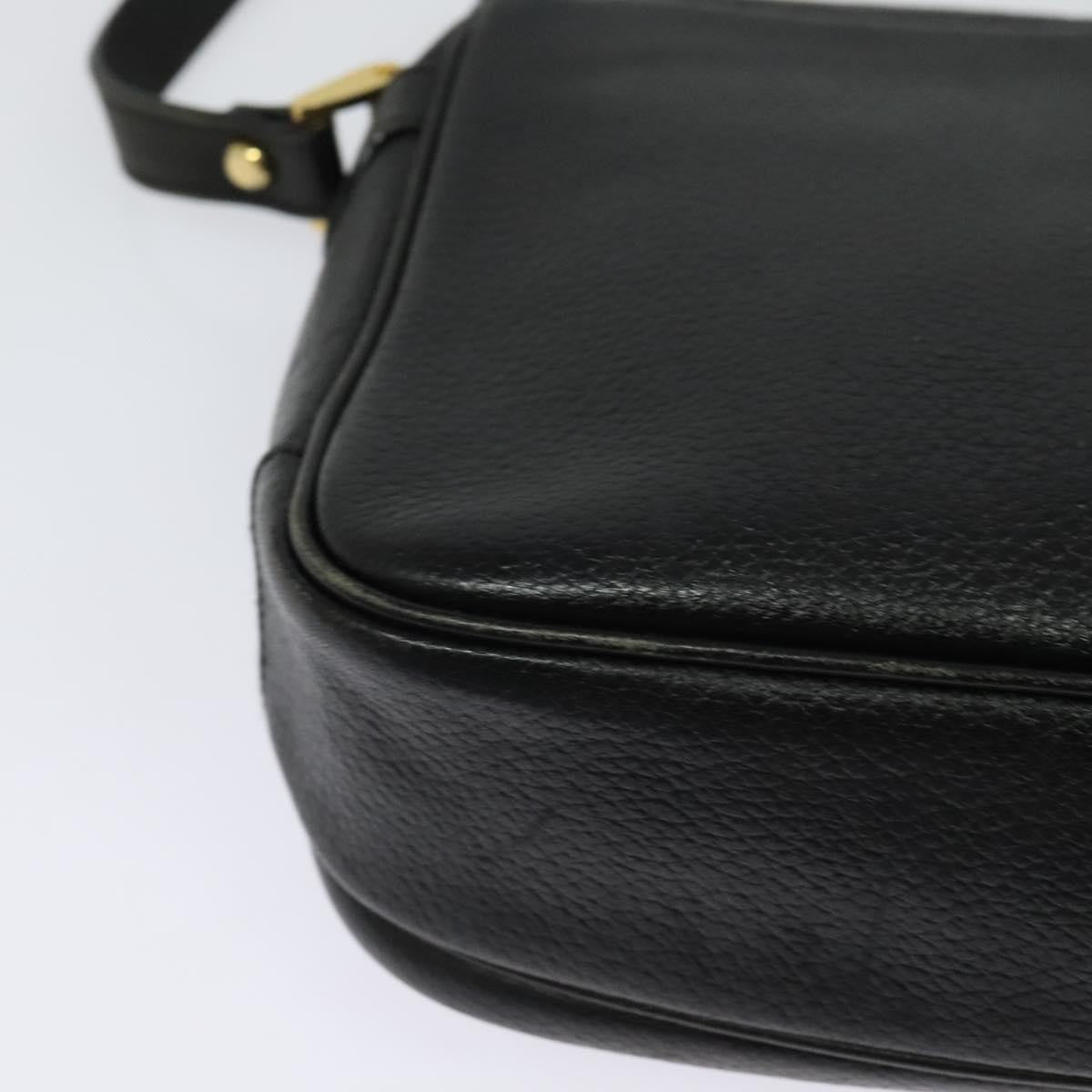 Burberry Vintage Crossbody Bag Leather, BLACK, LEATHER, Shoulder bag