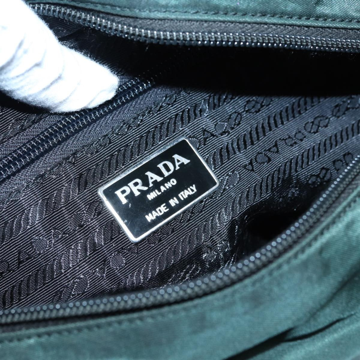 Prada Vintage Zip Tote Tessuto, KHAKI, NYLON, Tote bag