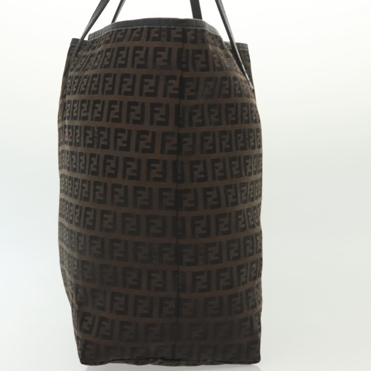 Fendi Roll Tote Zucchino Canvas, BROWN, CANVAS, Tote bag