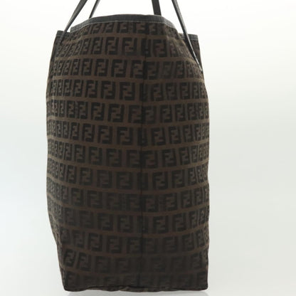 Fendi Roll Tote Zucchino Canvas, BROWN, CANVAS, Tote bag