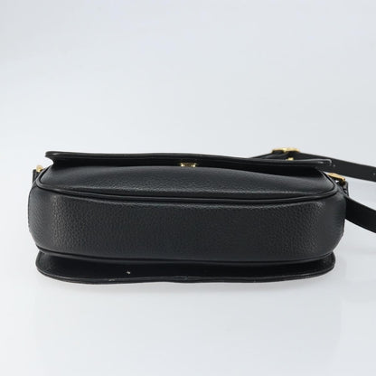 Burberry Flap Shoulder Bag Leather, BLACK, LEATHER, Shoulder bag