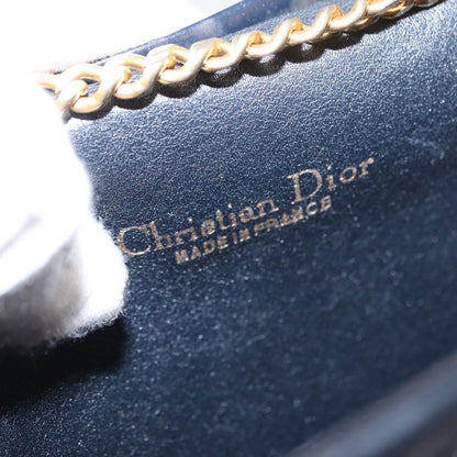 Christian Dior Vintage Trotter Shoulder Bag Canvas, NAVY, CANVAS, Shoulder bag