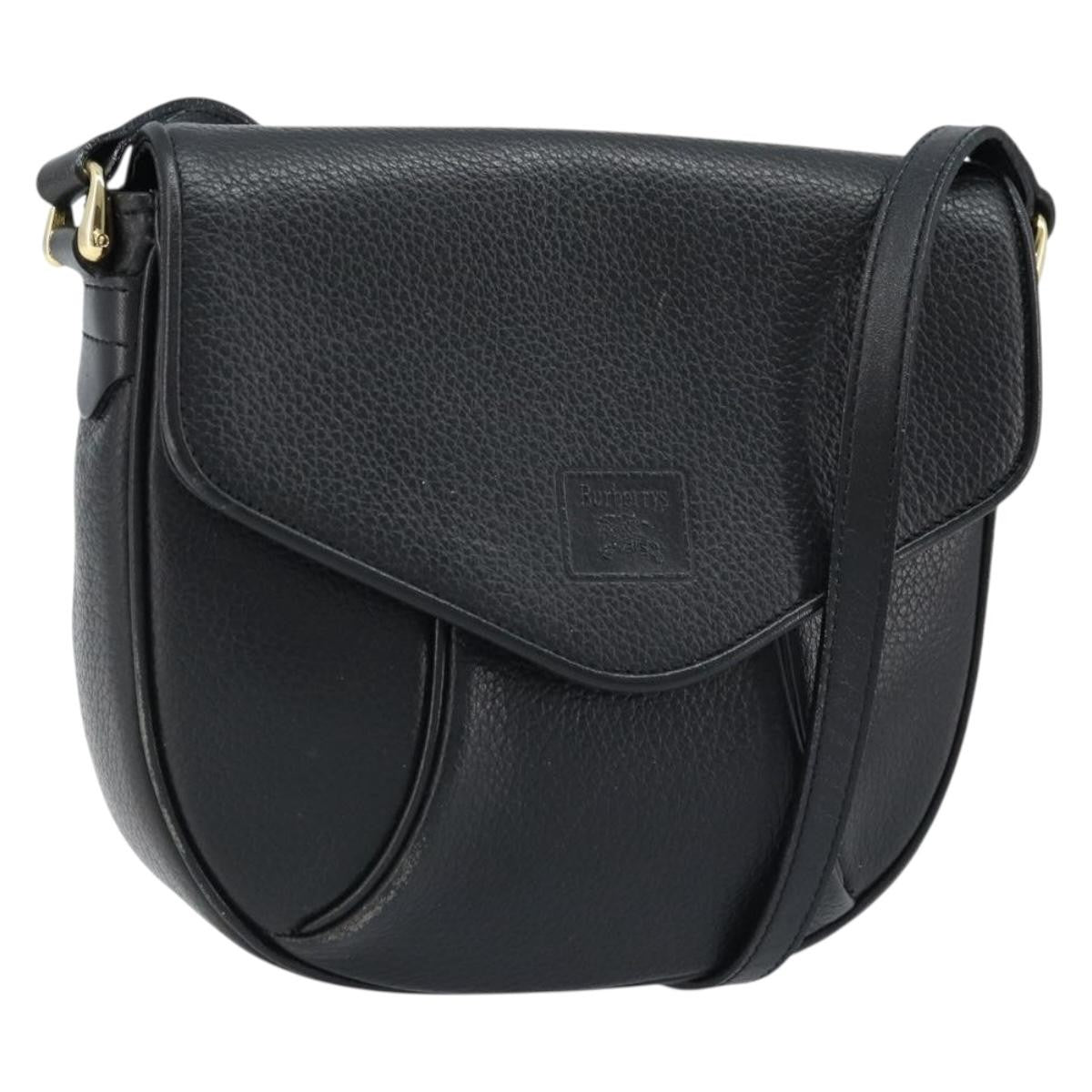 Burberry Flap Shoulder Bag Leather, BLACK, LEATHER, Shoulder bag
