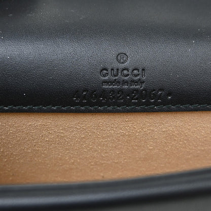Gucci Dionysus Chain Wallet GG Velvet, Black, Velvet, Shoulder Bag