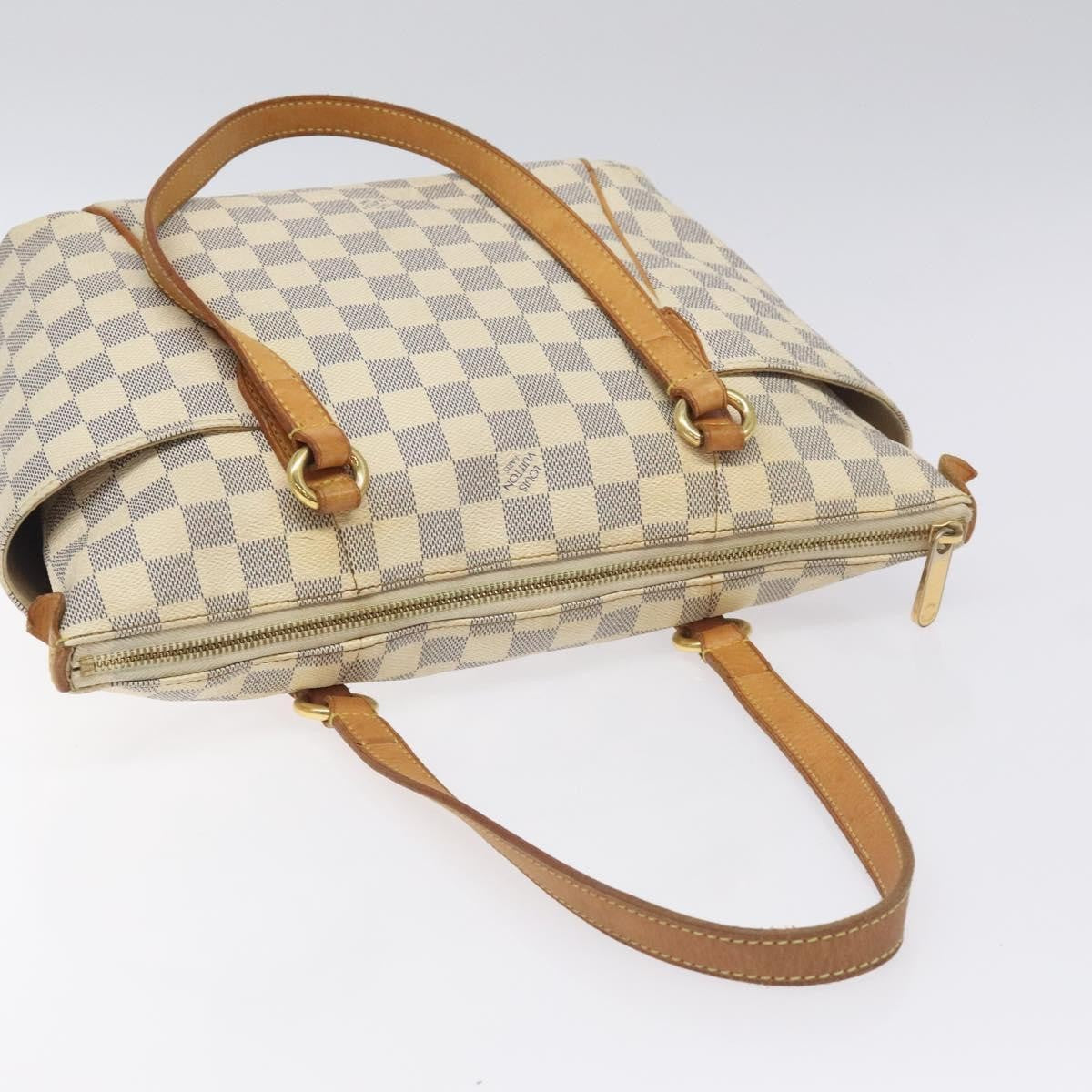 Louis Vuitton Totally Handbag Damier, WHITE, CANVAS, Tote bag
