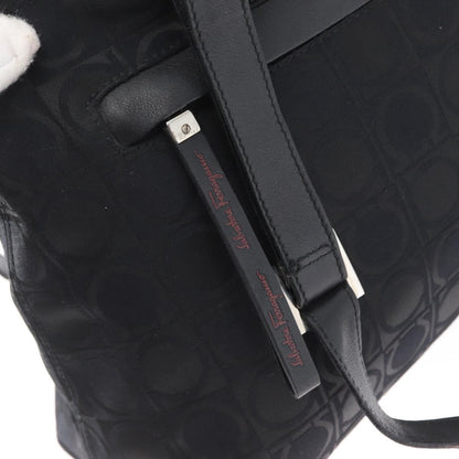 Salvatore Ferragamo Gancini Tote Gancini Canvas, BLACK, CANVAS, Tote bag