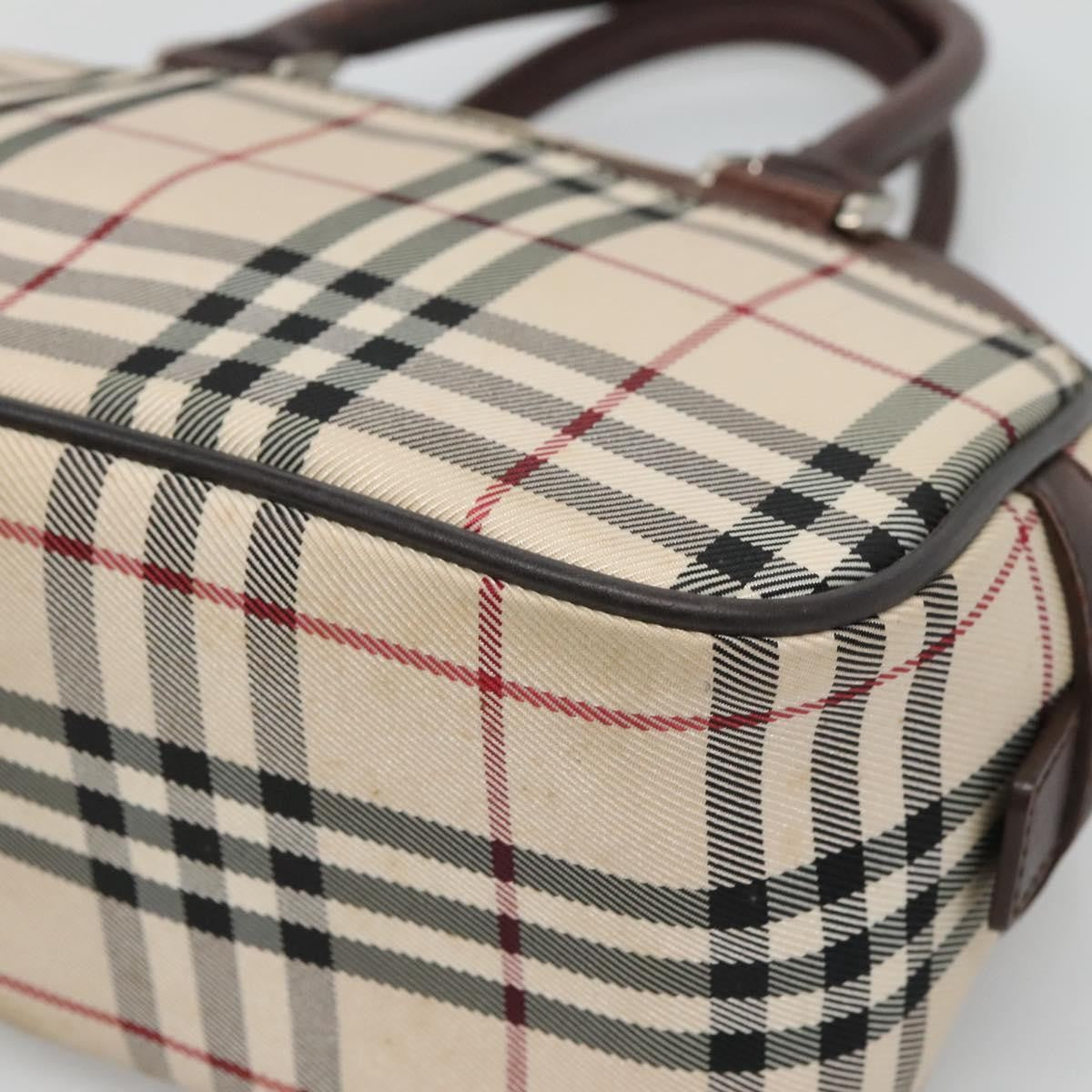 Burberry Nova Check Bowling Bag Canvas, BEIGE, CANVAS, Handbag