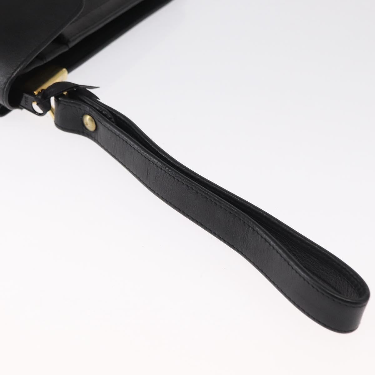 Christian Dior Clutch bag Leather, BLACK, LEATHER, Clutche & pouche