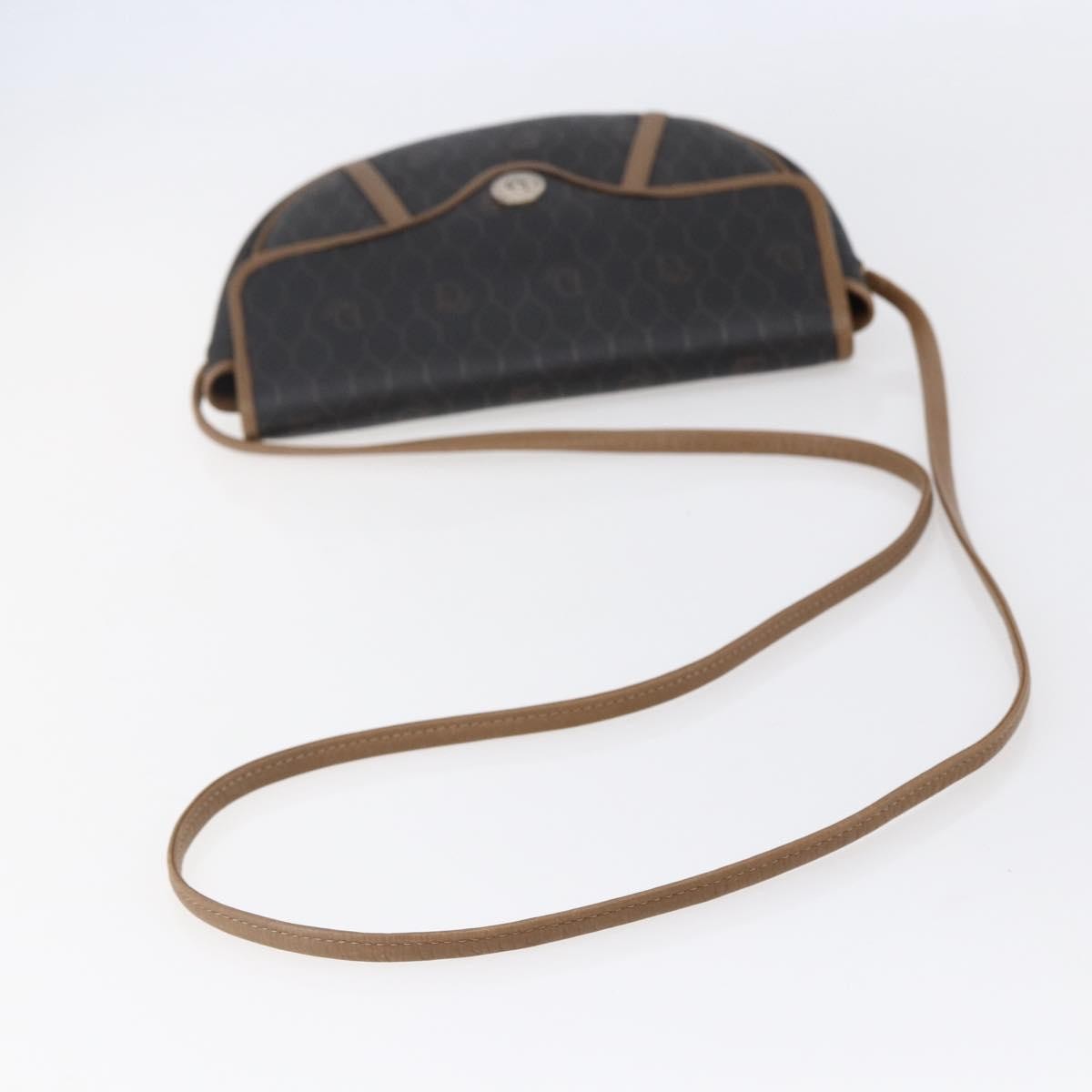 Christian Dior Vintage Honeycomb Flap Crossbody Bag Canvas and Leather, BLACK, CANVAS, Shoulder bag
