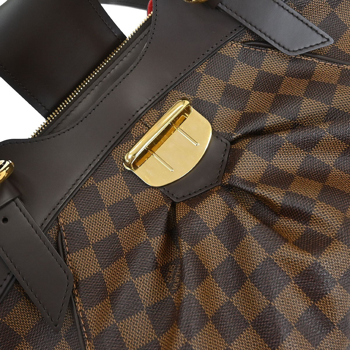 Louis Vuitton Sistina Handbag Damier, BROWN, CANVAS, Handbag
