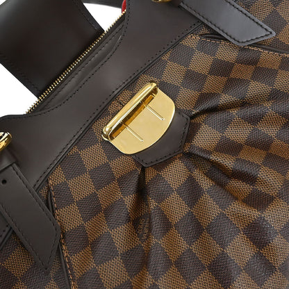 Louis Vuitton Sistina Handbag Damier, BROWN, CANVAS, Handbag