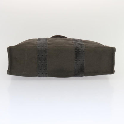Hermes Fourre-tout Herline Canvas, GRAY, CANVAS, Tote bag