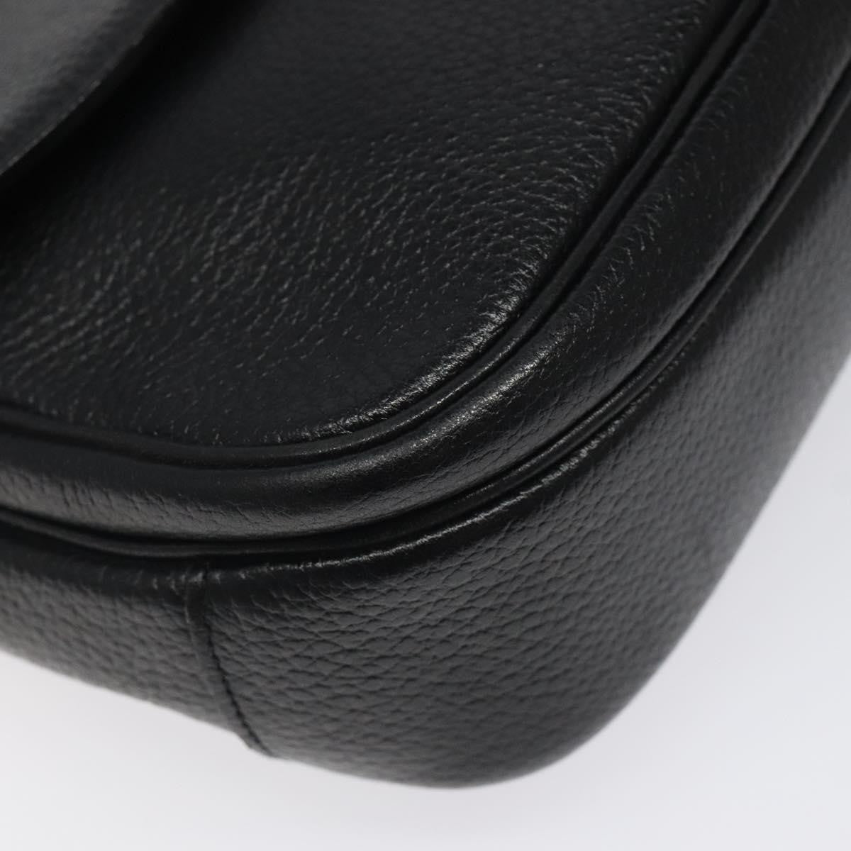 Burberry Flap Shoulder Bag Leather, BLACK, LEATHER, Shoulder bag