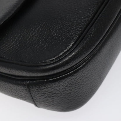 Burberry Flap Shoulder Bag Leather, BLACK, LEATHER, Shoulder bag