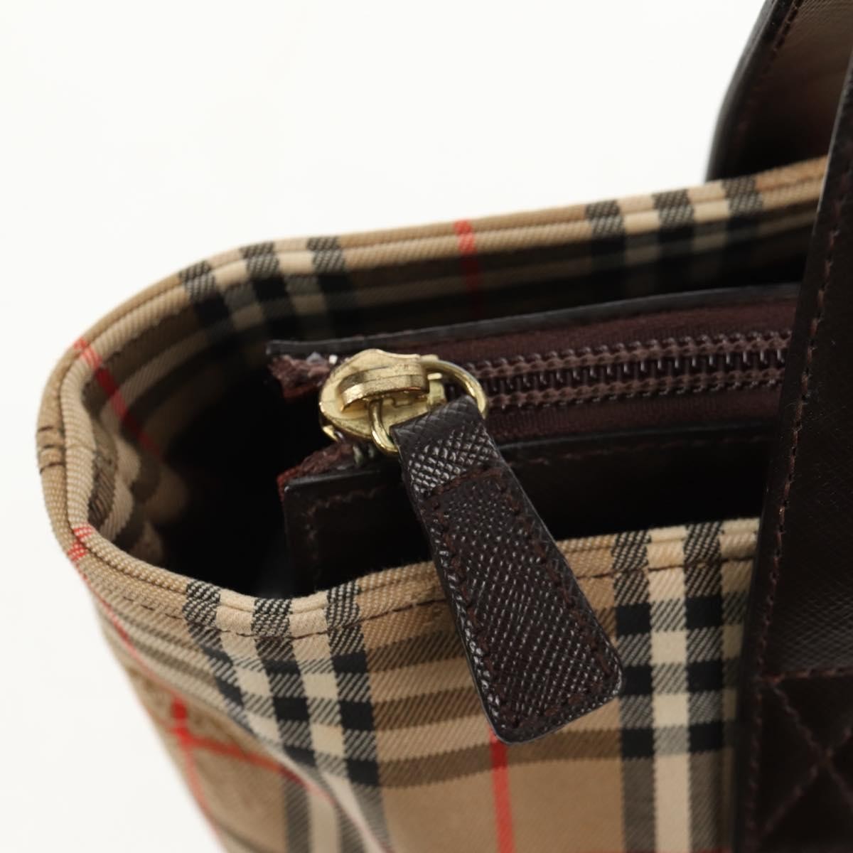 Burberry Nova Check Handbag Nova Check Canvas and leather, BEIGE, CANVAS, Handbag