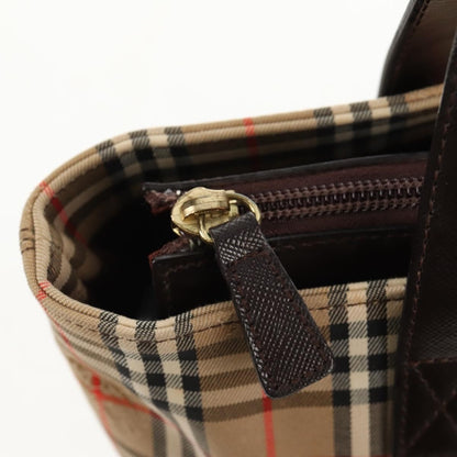 Burberry Nova Check Handbag Nova Check Canvas and leather, BEIGE, CANVAS, Handbag