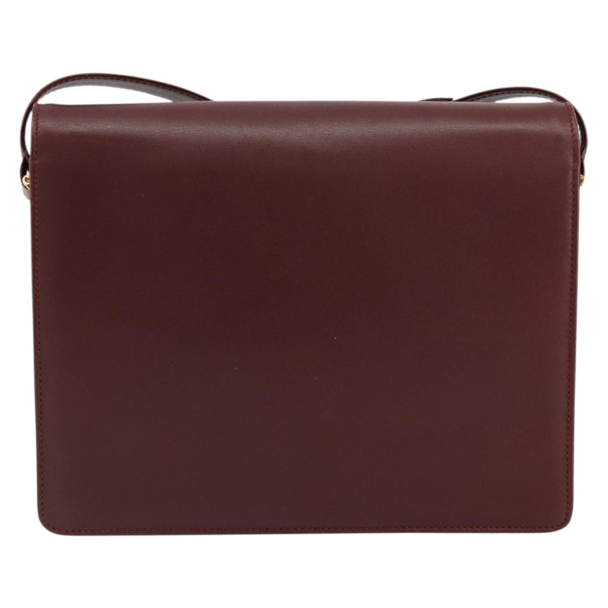cartier Must de Cartier Shoulder Bag Leather, BURGUNDY, LEATHER, Shoulder bag
