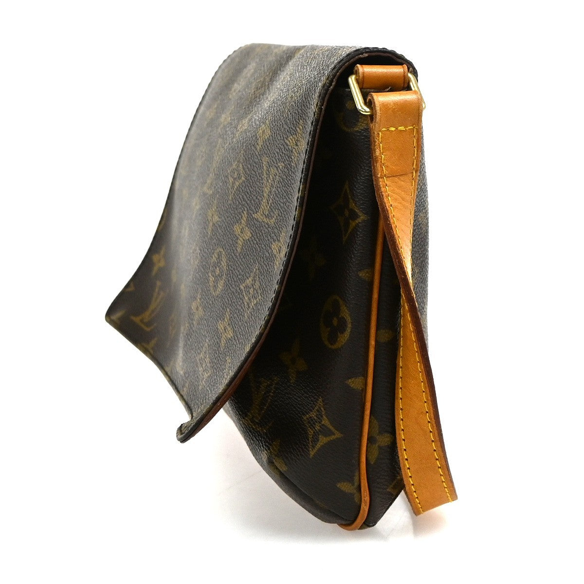 Louis Vuitton Musette Tango Handbag Monogram Canvas, Brown, Canvas, Shoulder Bag