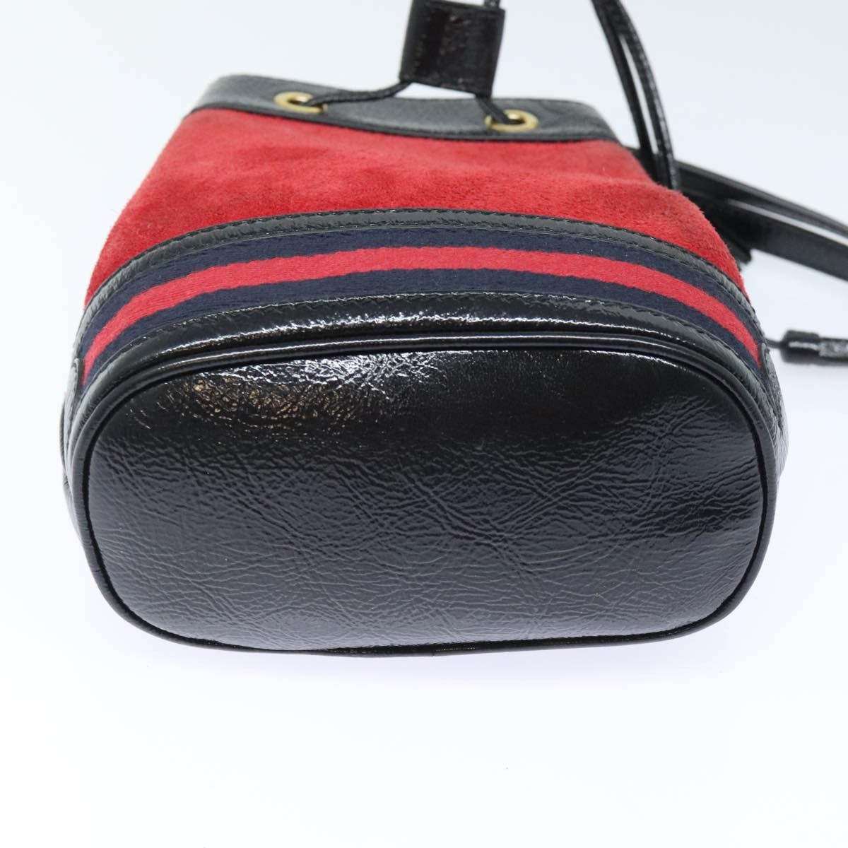 Gucci Ophidia Bucket Bag Suede, RED, SUEDE, Shoulder bag