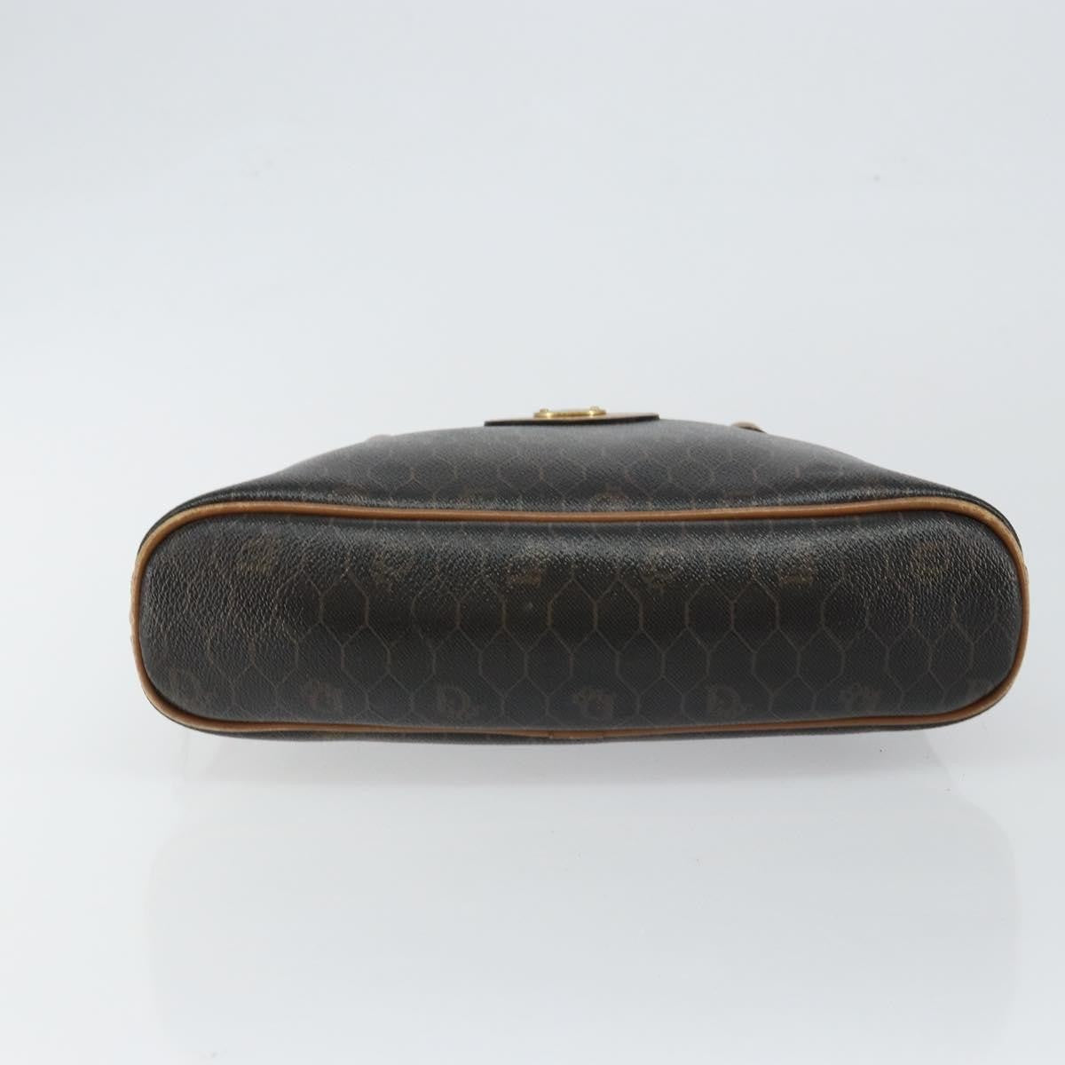 Christian Dior Vintage Honeycomb Handbag Canvas Leather, BLACK, CANVAS, Handbag