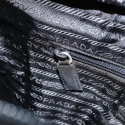 Prada Vintage Zip Tote Tessuto, BLACK, NYLON, Tote bag