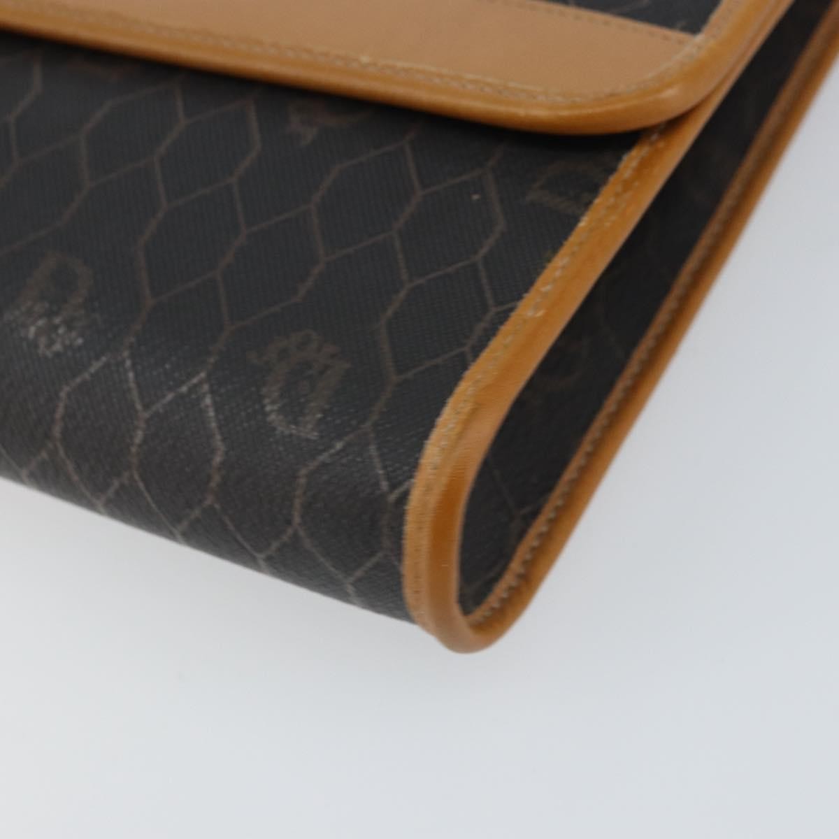 Christian Dior Vintage Honeycomb chain Canvas, BLACK, CANVAS, Shoulder bag