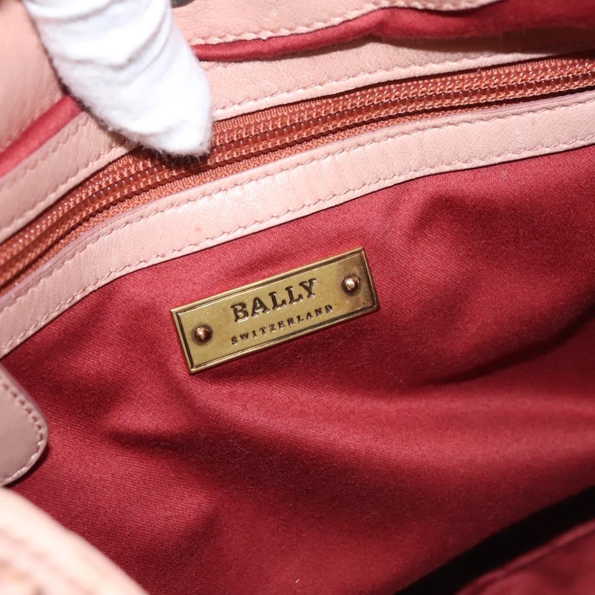 Bally Vintage Handbag Quilted Leather, PINK, LEATHER, Handbag