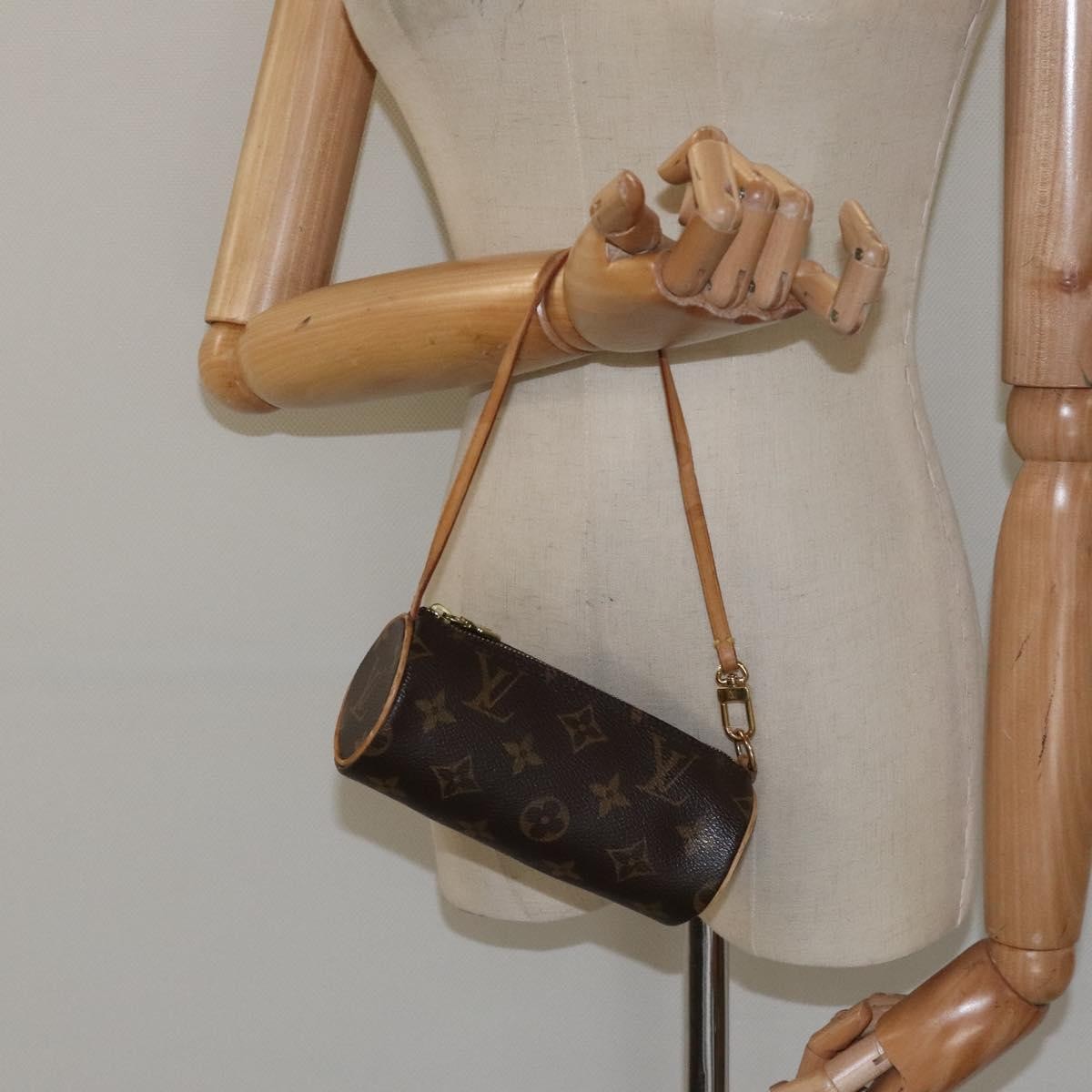 Louis Vuitton Papillon Pochette Monogram Canvas, BROWN, CANVAS, Handbag