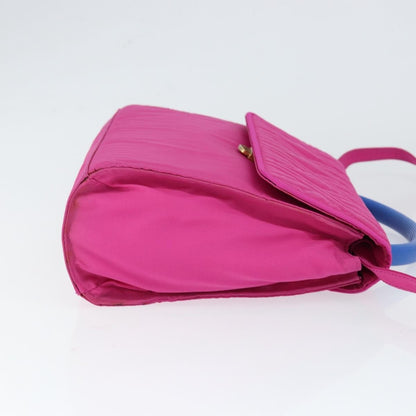 Fendi Top Handle Flap Bag Nylon, PINK, NYLON, Handbag