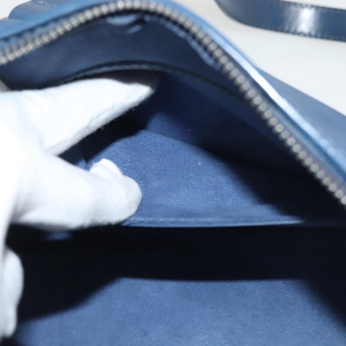 Louis Vuitton Soufflot Handbag Epi Leather, BLUE, LEATHER, Shoulder bag