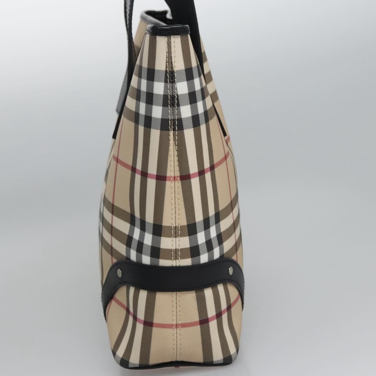 Burberry Vintage Open Tote Coated Canvas with Studded Leather, BEIGE, CANVAS, Tote bag