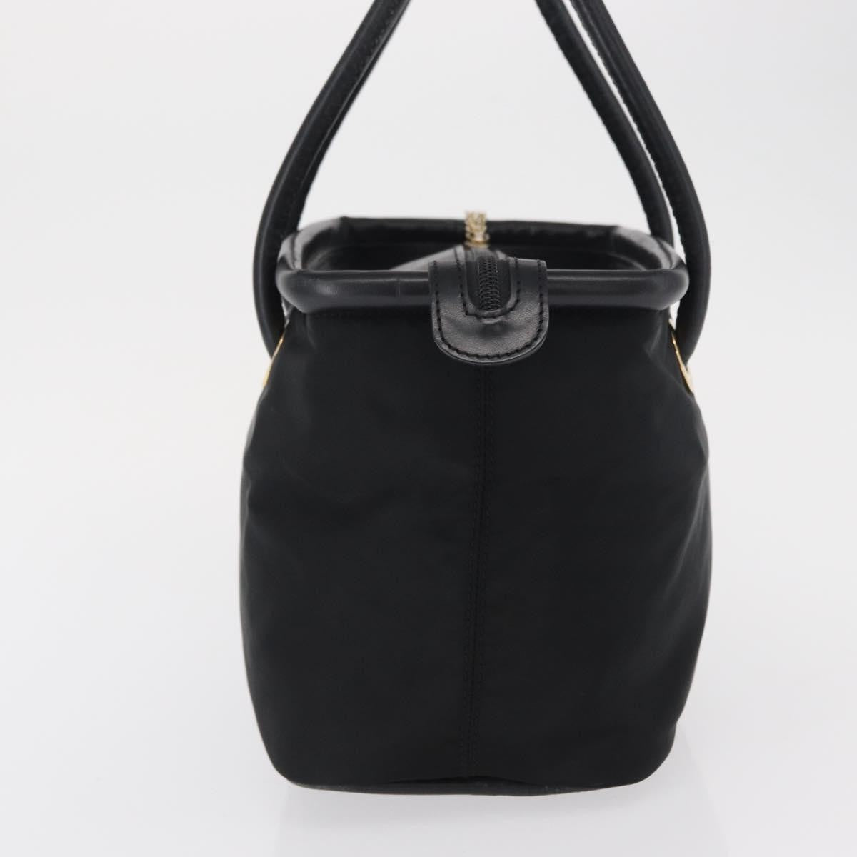 Celine Circle Logo Handbag Nylon, BLACK, NYLON, Handbag