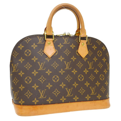 Louis Vuitton Alma Handbag Monogram Canvas, Brown, Canvas, Handbag