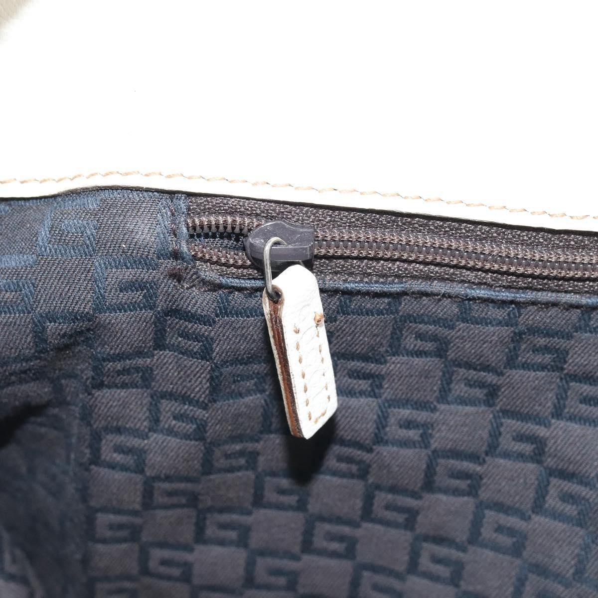 Gucci Vintage Handbag Leather, WHITE, LEATHER, Handbag
