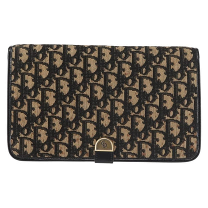 Christian Dior Vintage Trotter Shoulder Bag Canvas, NAVY, CANVAS, Shoulder bag