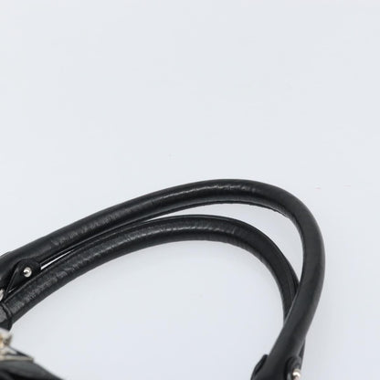 Salvatore Ferragamo Gancini handbag Leather, Black, Leather, Handbag