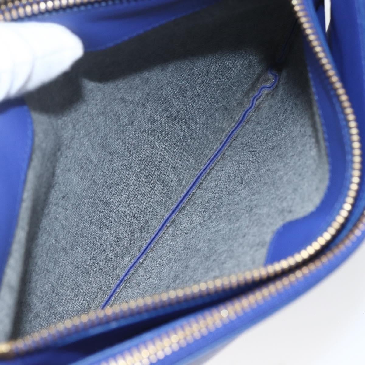 Celine Trio Crossbody Bag Leather, BLUE, LEATHER, Shoulder bag