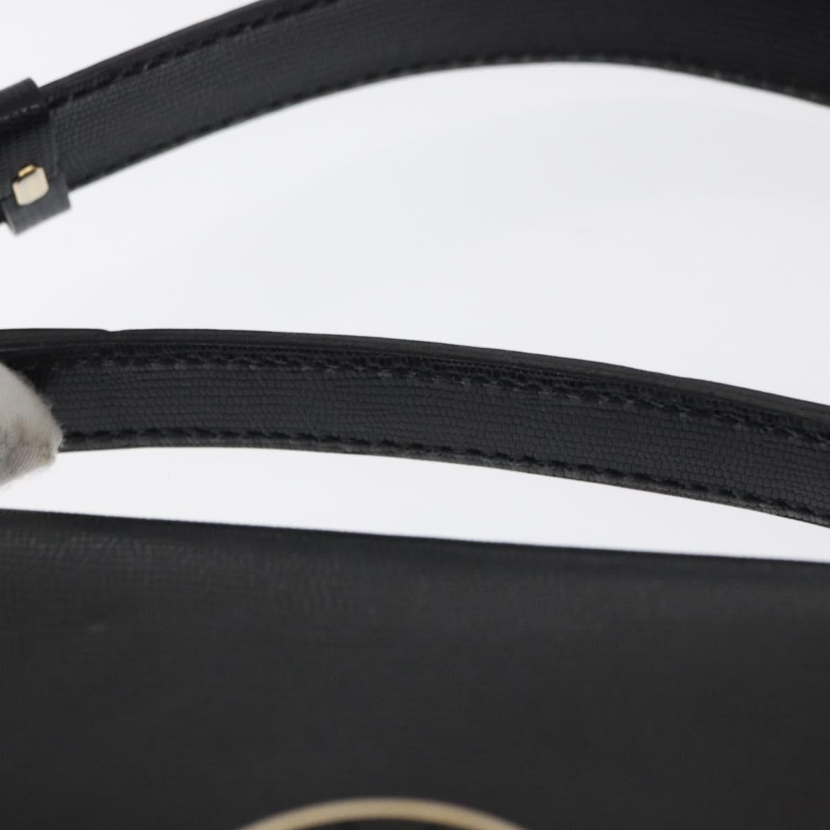 Celine Circle Logo Shoulder Bag Leather, BLACK, LEATHER, Shoulder bag