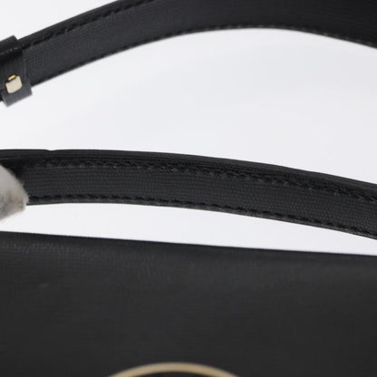 Celine Circle Logo Shoulder Bag Leather, BLACK, LEATHER, Shoulder bag