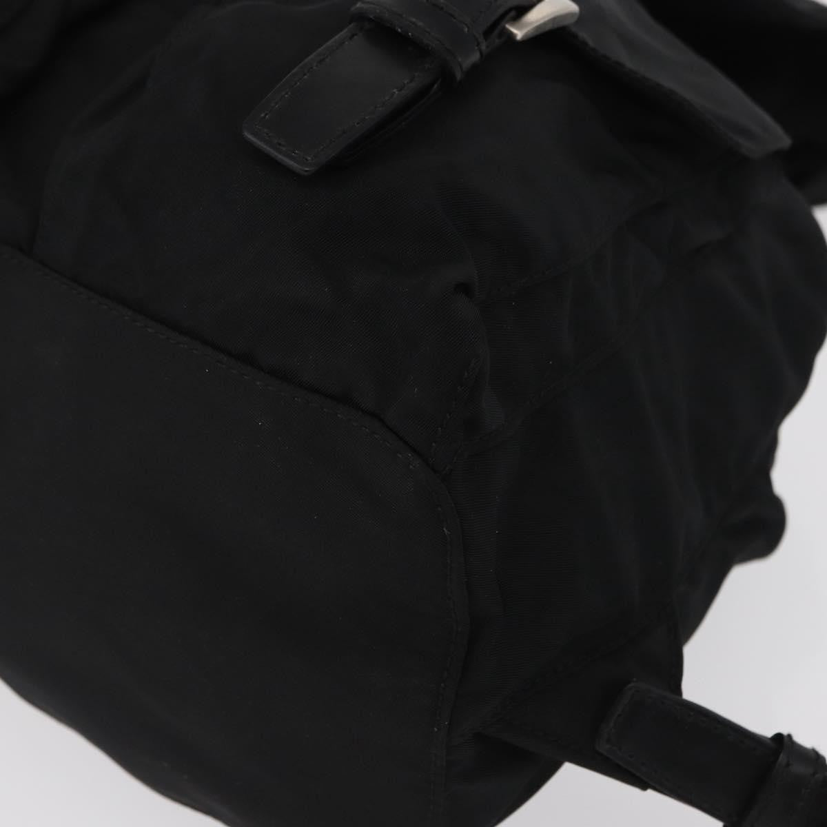 Prada Double Front Pocket Backpack Tessuto, BLACK, NYLON, Backpack